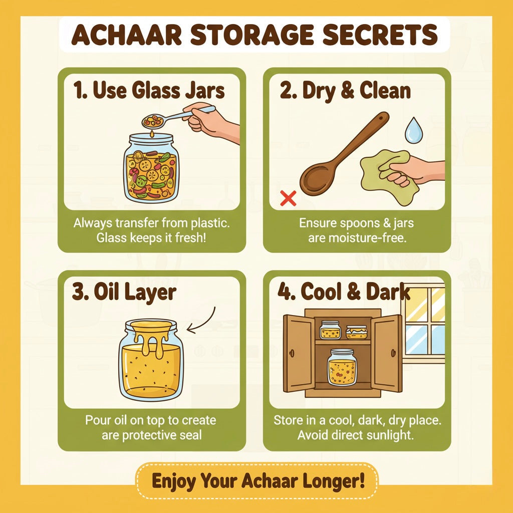 HOW TO STORE ACHAAR/ PICKLES THE RIGHT WAY?