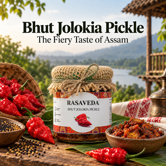 Bhut Jolokia Pickle: The Fiery Taste of Assam - King Chilli/ Raja Mirchi / Ghost Pepper