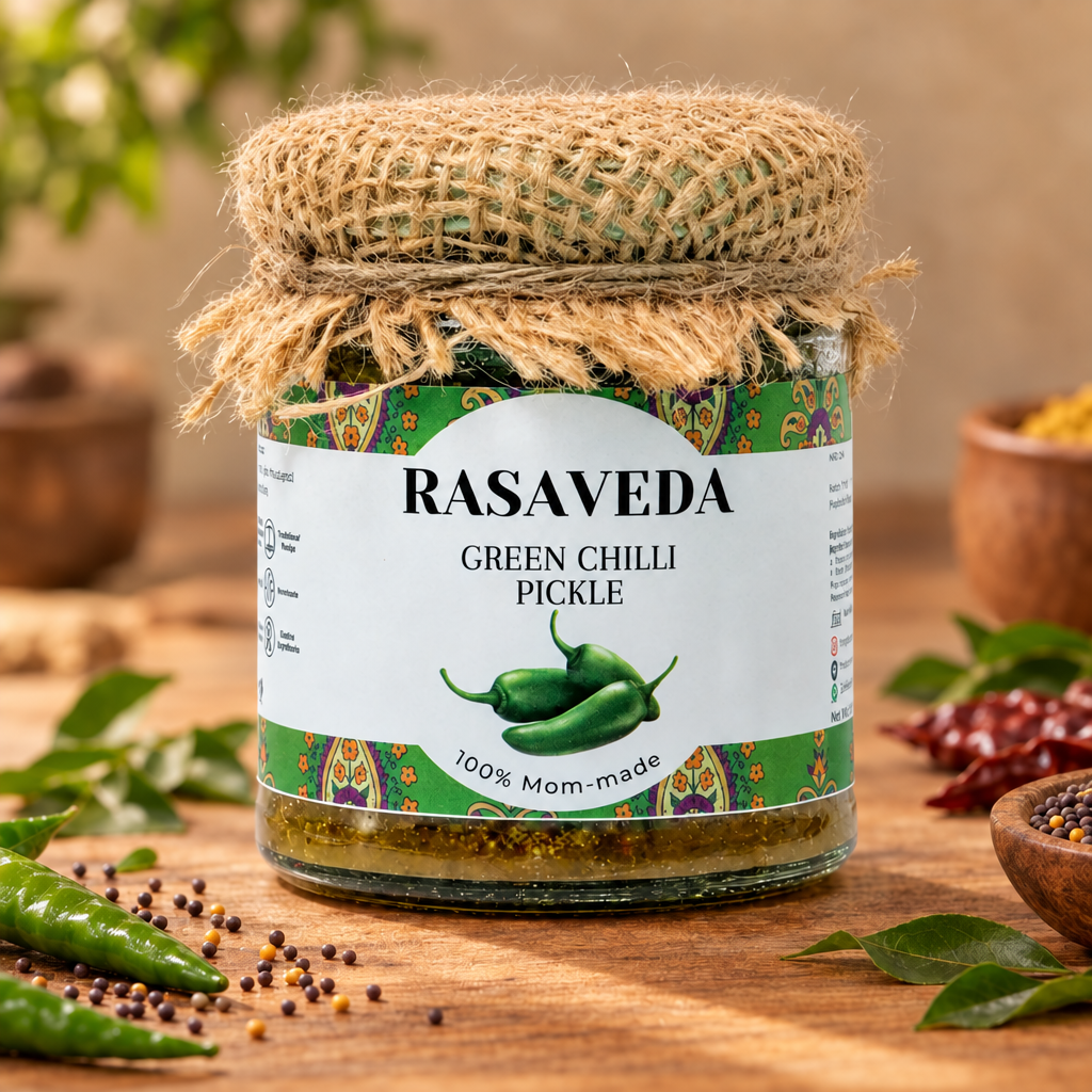 Rasaveda Green Chilli Pickle