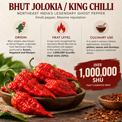 Bhut Jolokia/ King Chilli/ Ghost Pepper/ Naga Chilli Pickle