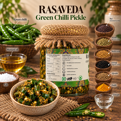 Hari Mirchi/ Green Chilli Pickle