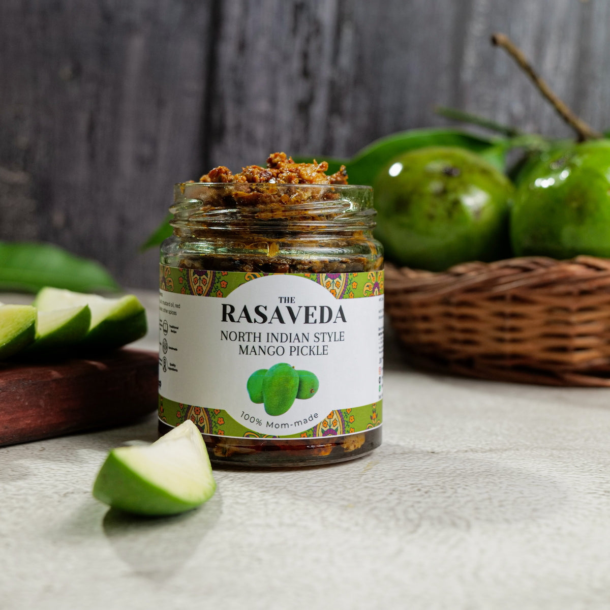 rasaveda north indian style mango pickle 100% homemade . organic