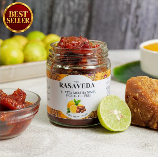 Rasaveda Khatta Meetha Nimbu Pickle – sweet and tangy Indian lemon achar